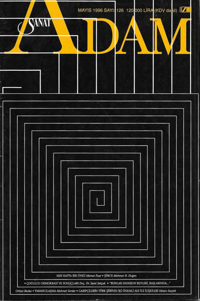 Adam Aylık Sanat Dergisi Sayı 126 Mayıs 1996 PDF İndir – Kolektif