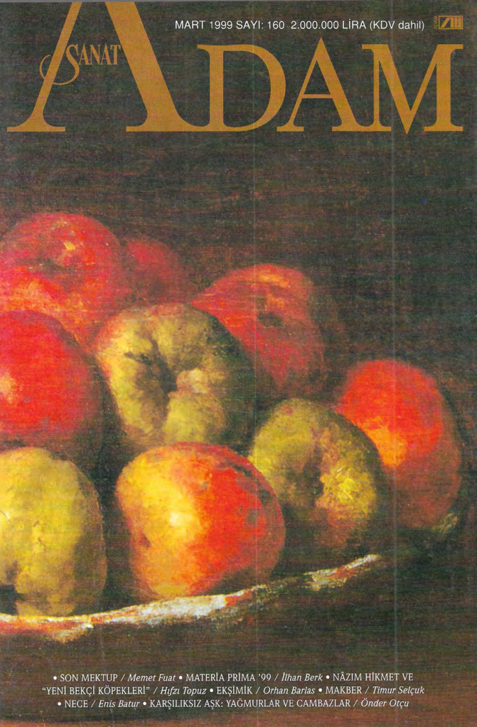 Adam Aylık Sanat Dergisi Sayı 160 Mart 1999 PDF İndir – Kolektif
