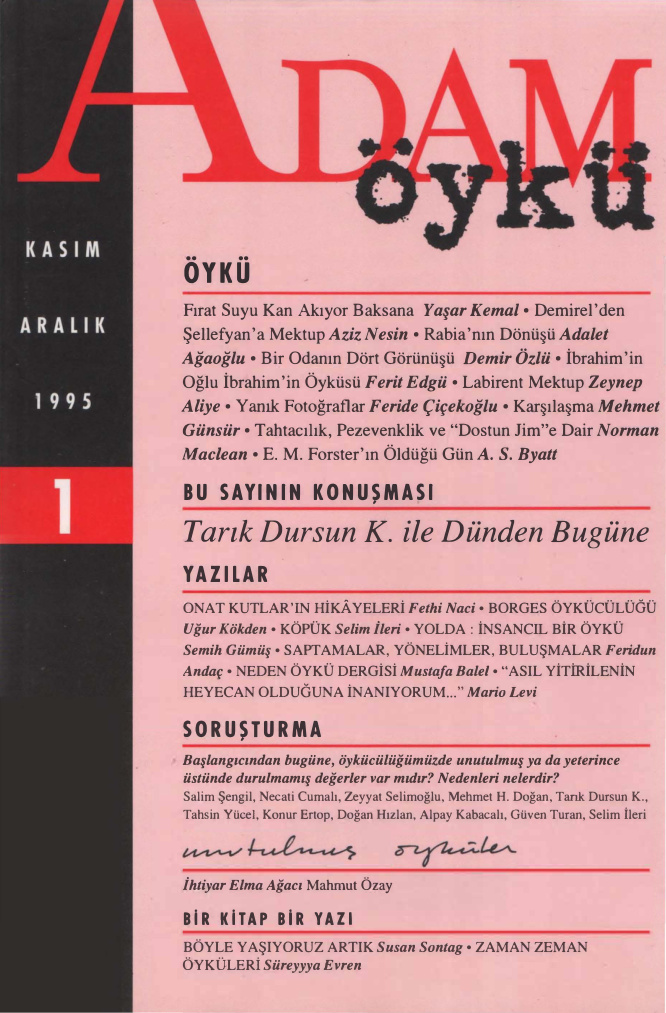 Adam Öykü Sayı 01 Kasım-Aralık 1995 PDF İndir – Kolektif