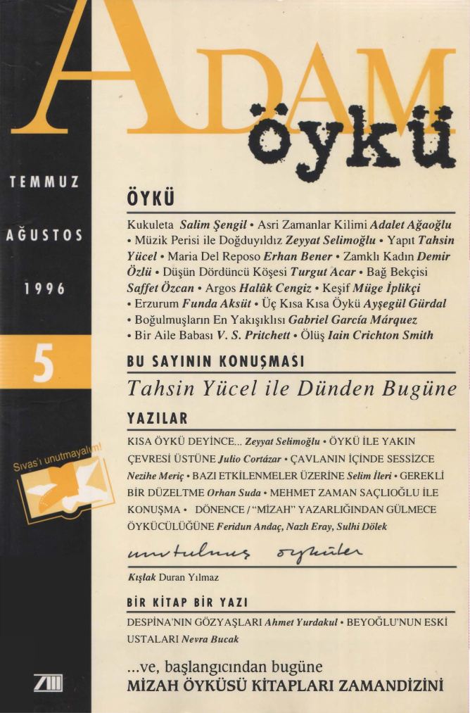Adam Öykü Sayı 05 Temmuz-Ağustos 1996 PDF İndir – Kolektif
