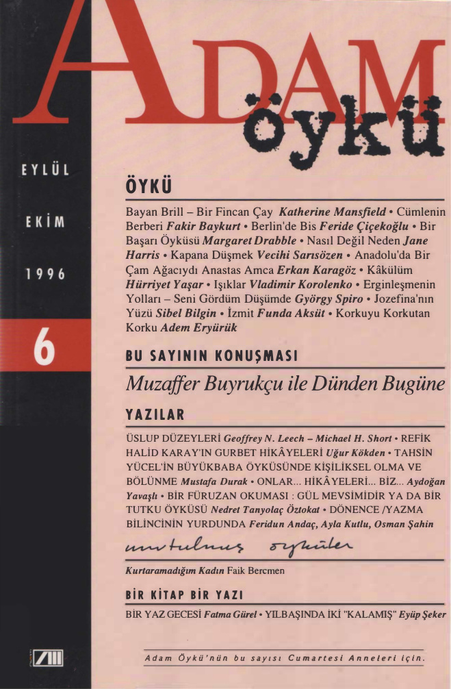 Adam Öykü Sayı 06 Eylül-Ekim 1996 PDF İndir – Kolektif