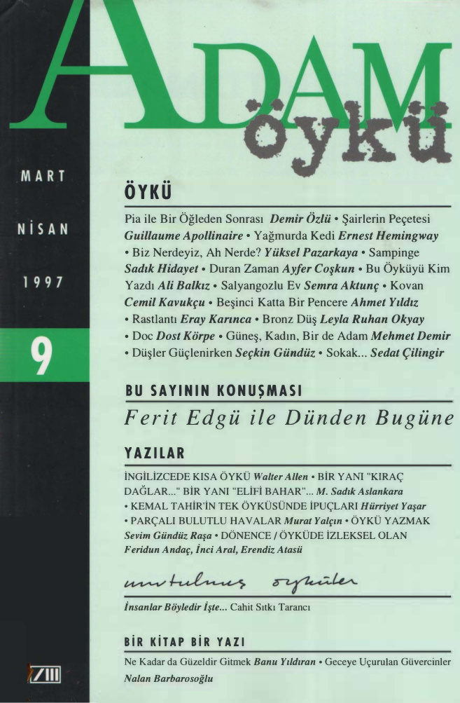 Adam Öykü Sayı 09 Mart-Nisan 1997 PDF İndir – Kolektif