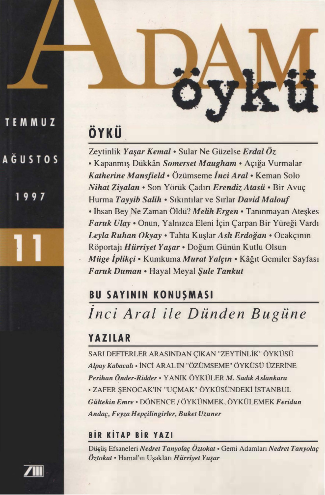 Adam Öykü Sayı 11 Temmuz-Ağustos 1997 PDF İndir – Kolektif