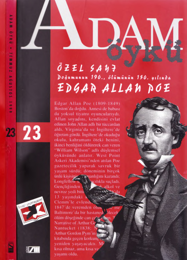 Adam Öykü Sayı 23 Temmuz Ağustos 1999 Edgar Allan Poe Özel Sayısı PDF İndir – Kolektif