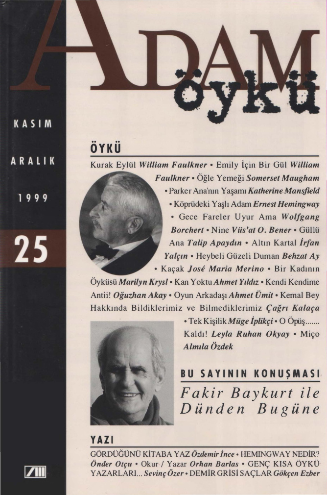 Adam Öykü Sayı 25 Kasım-Aralık 1999 PDF İndir – Kolektif
