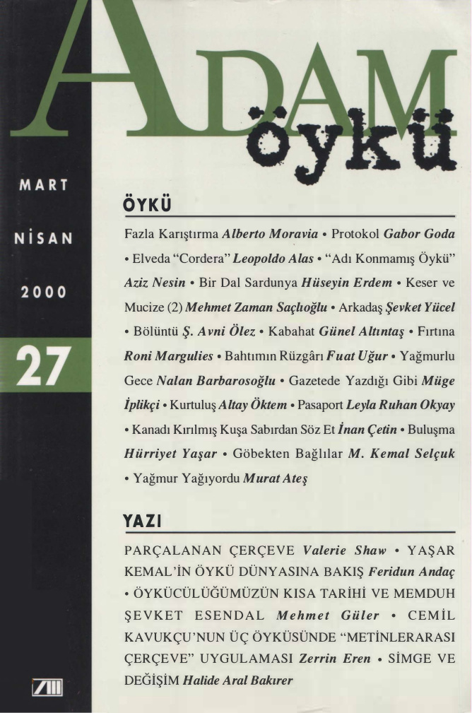 Adam Öykü Sayı 27 Mart-Nisan 2000 PDF İndir – Kolektif