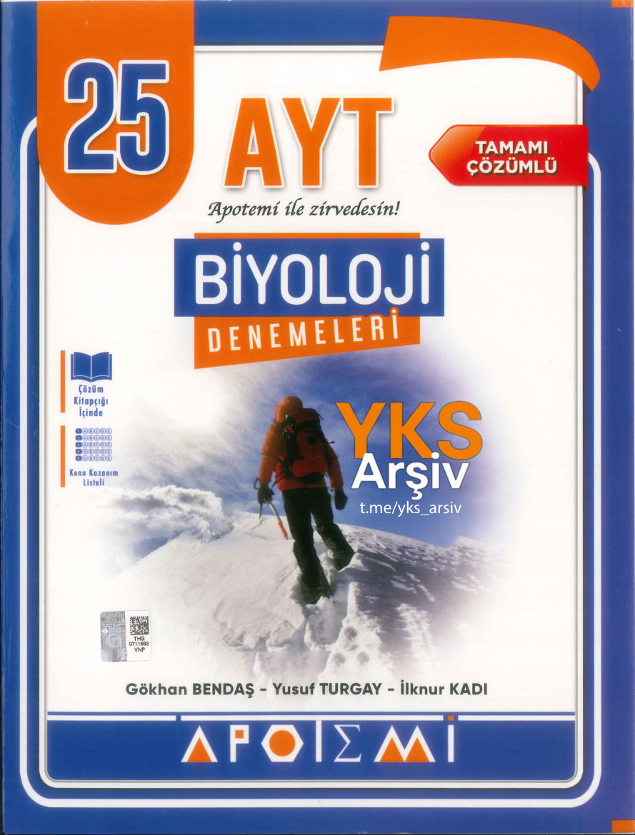Apotemi AYT Biyoloji Branş Denemesi 2025 PDF İndir – Apotemi Komisyon