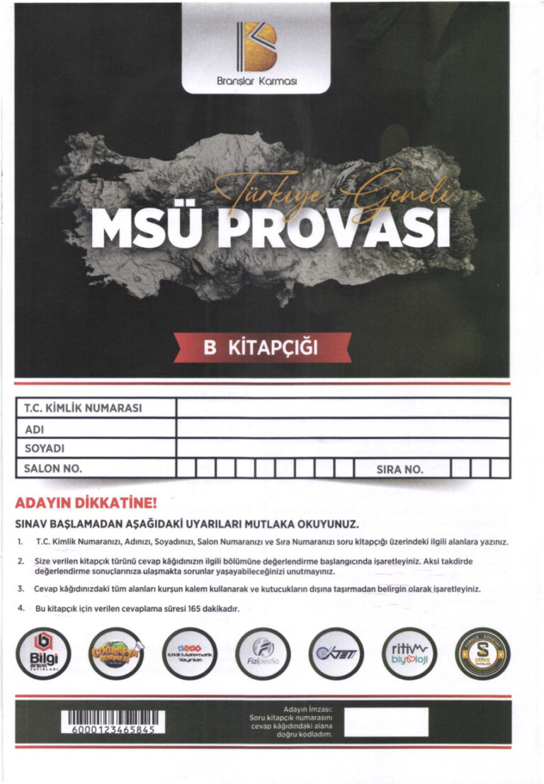 BRANŞLAR KARMASI MSÜ B Kitap Kapağı
