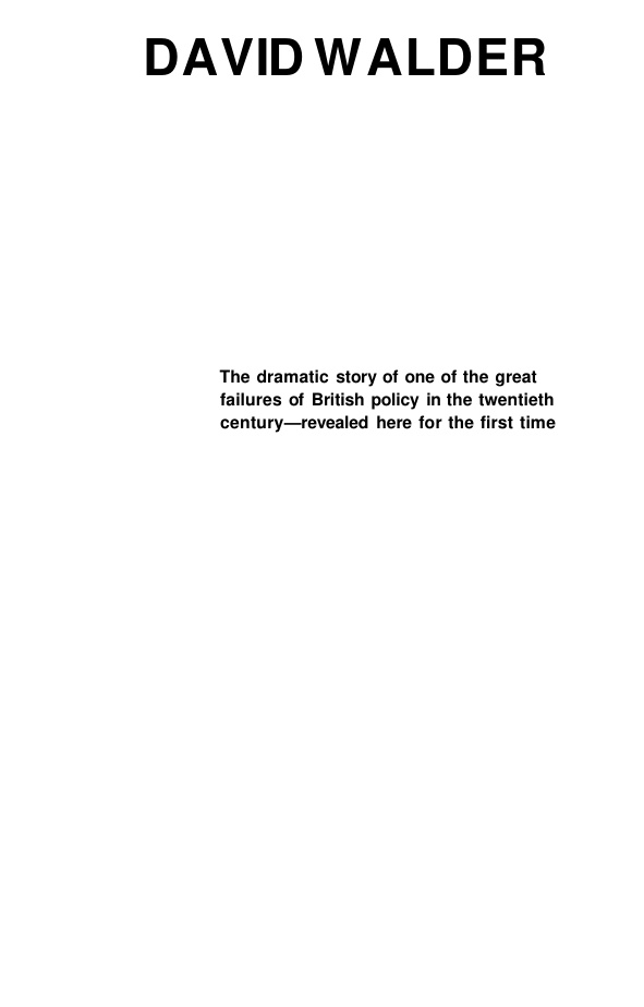 The Chanak Affair PDF – David Walder