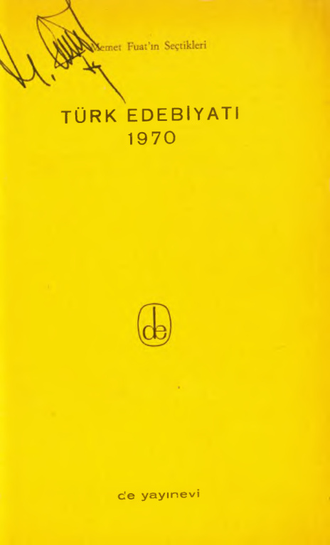 De Yayınları Türk Edebiyatı Yıllığı 1970 PDF – Kolektif
