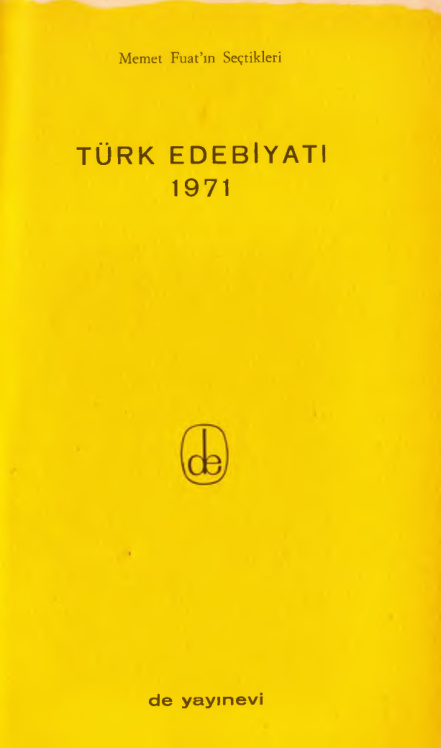 De Yayınları Türk Edebiyatı Yıllığı 1971 PDF – Kolektif