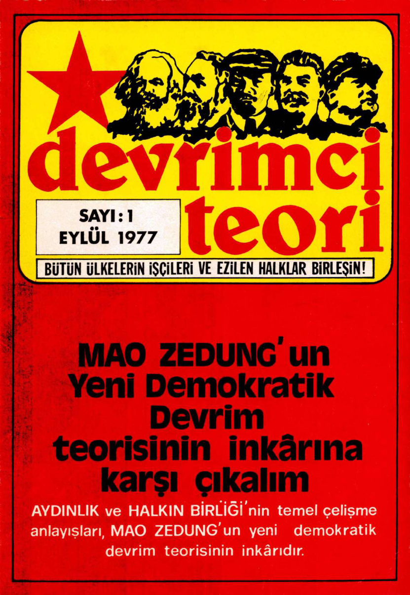 Devrimci Teori Sayı 01 Eylül 1977 PDF – Kolektif