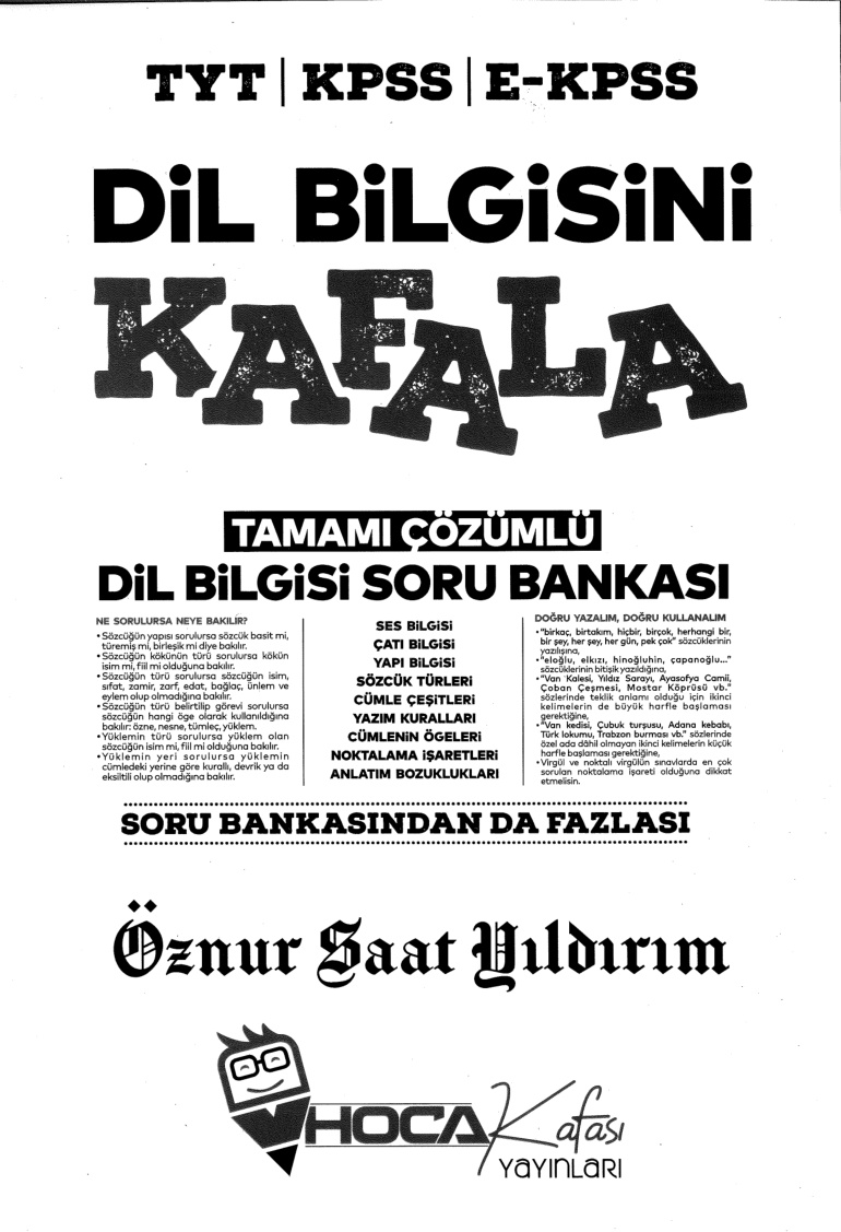 Dil Bilgisini Kafala PDF İndir – Öznur Saat Yıldırım