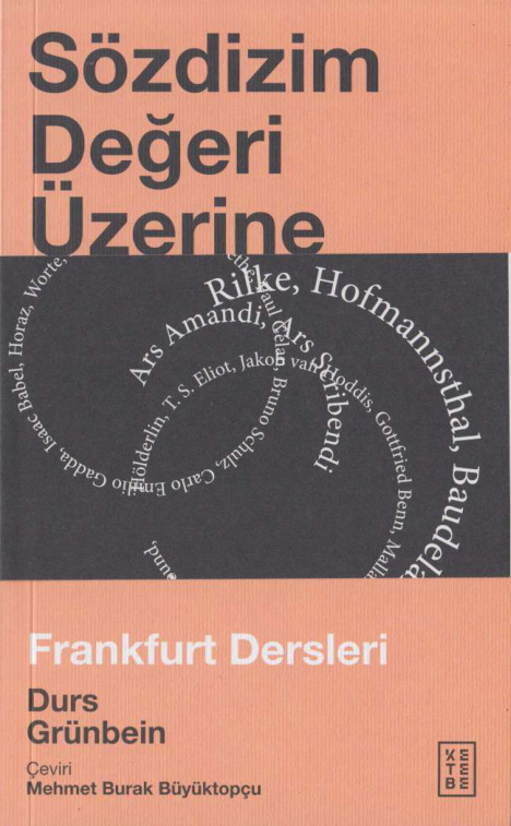 Sözdizim Değeri Üzerine PDF – Durs Grünbein