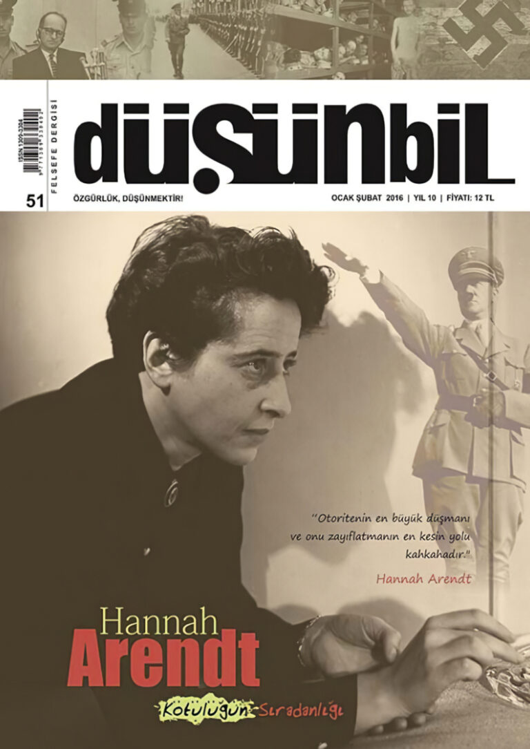 Düşünbil Sayı 051 Ocak Şubat 2016 Hannah Arendt Kitap Kapağı