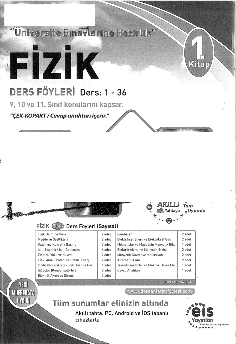 EIS FİZİK 1 DERS FÖYÜ PDF İndir – Eis Komisyon