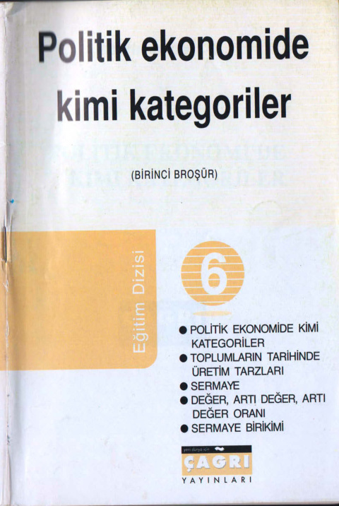 Politik Ekonomide Kimi Kategoriler 1 PDF – Kolektif