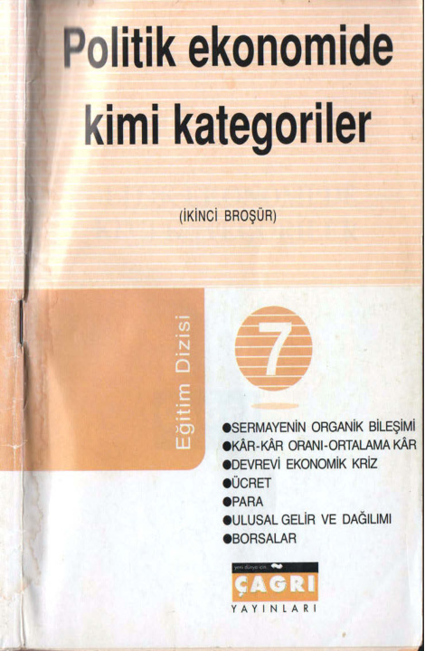 Politik Ekonomide Kimi Kategoriler 2 PDF – Kolektif
