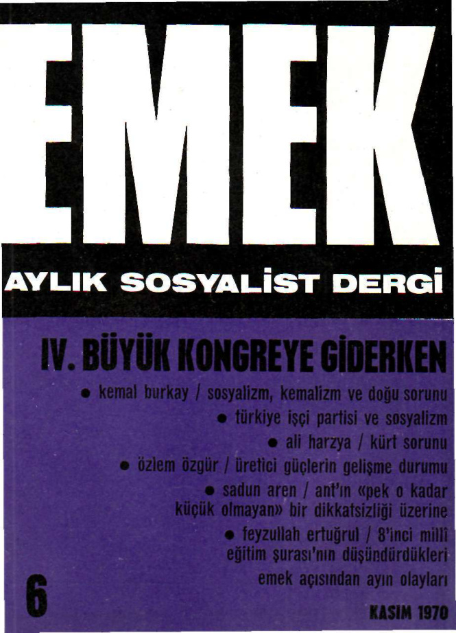 Emek Sayı 06: Kasım 1970 PDF – Kolektif