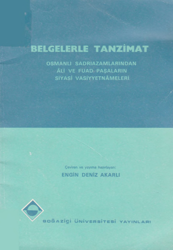 Belgelerle Tanzimat PDF – Engin Deniz Akarlı