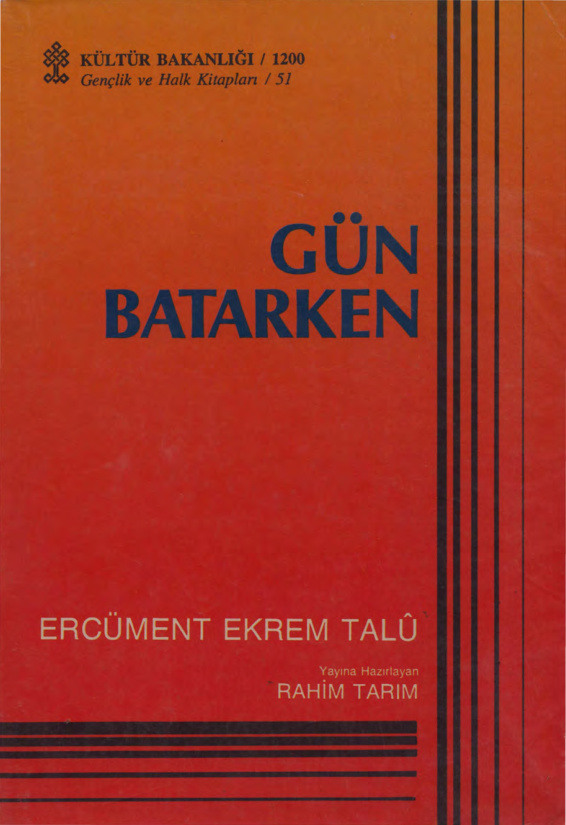 Gün Batarken PDF - Ercüment Ekrem Talu 8 Gün Batarken PDF – Ercüment Ekrem Talu