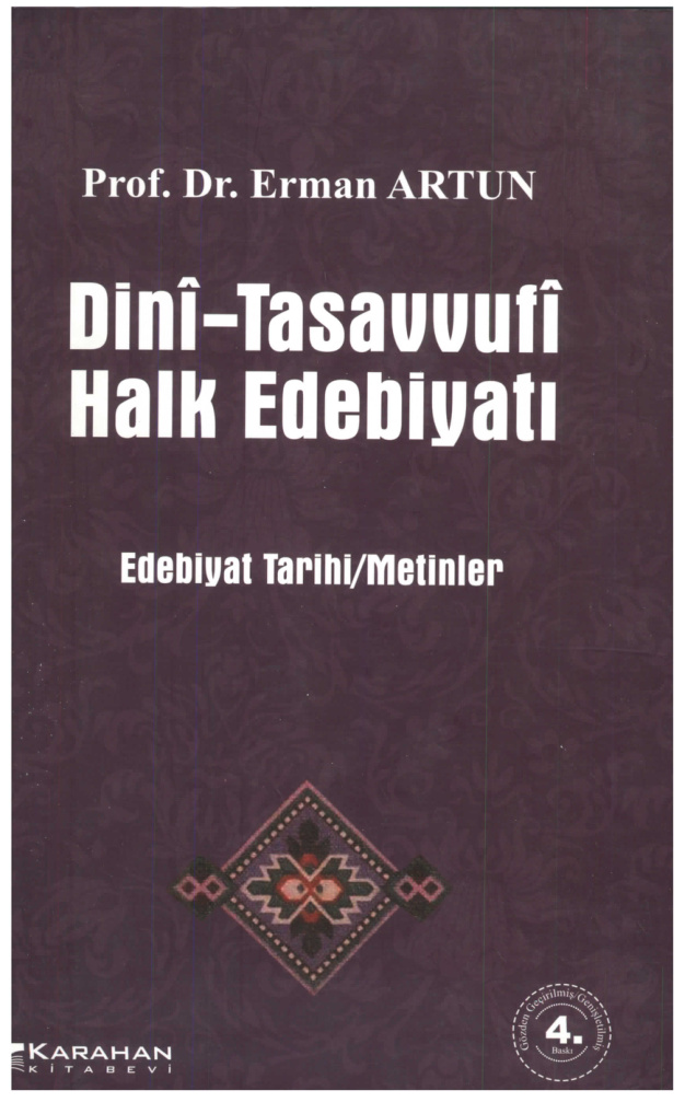 Dini Tasavvufi Halk Edebiyatı PDF – Erman Artun