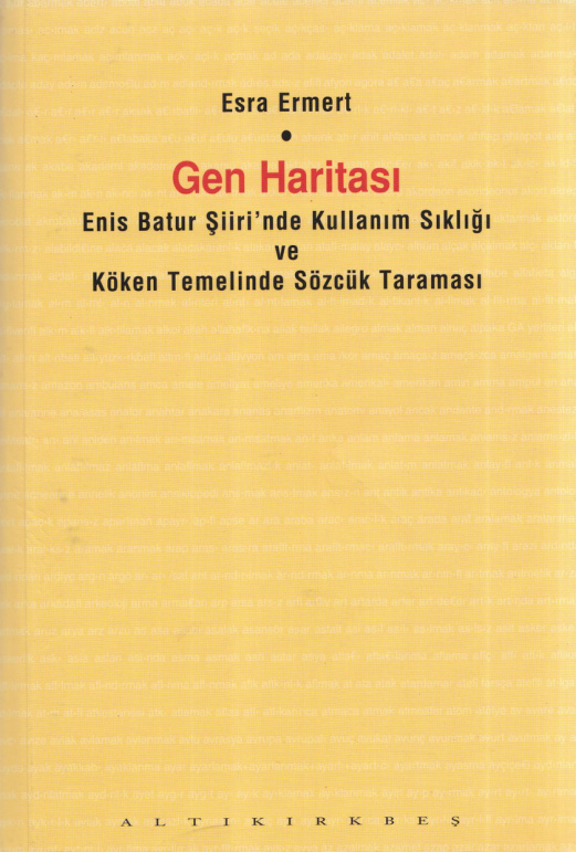 Gen Haritası [Enis Batur’un Şiirinde Kullanım Sıklığı] PDF – Esra Ermert