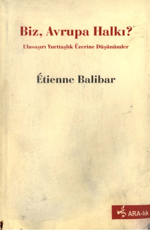 Biz Avrupa Halkı PDF – Etienne Balibar