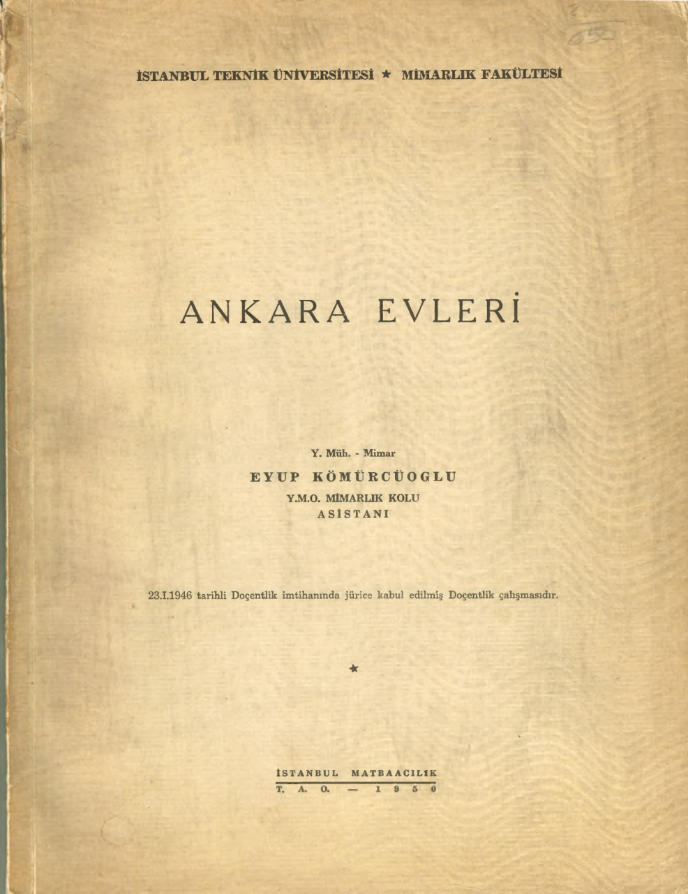 Ankara Evleri PDF – Eyüp Kömürcüoğlu