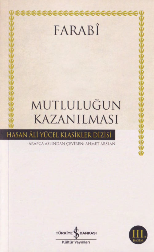 Mutluluğun Kazanılması PDF – Farabi