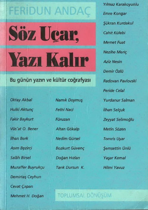 Söz Uçar Yazı Kalır PDF – Feridun Andaç