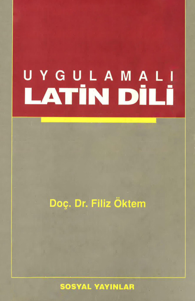 Uygulamalı Latin Dili PDF – Filiz Öktem