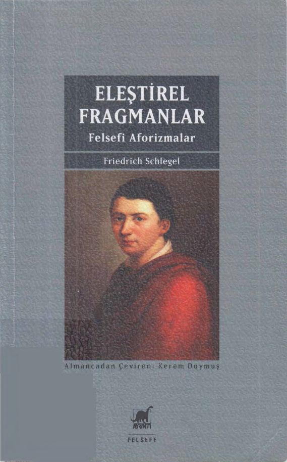 Eleştirel Fragmanlar PDF – Friedrich Schlegel