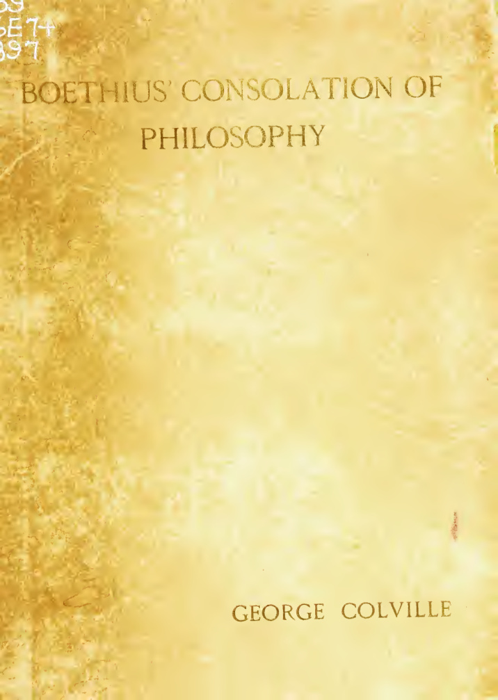 Consolation of Philosophy PDF – George Colville, Boethius