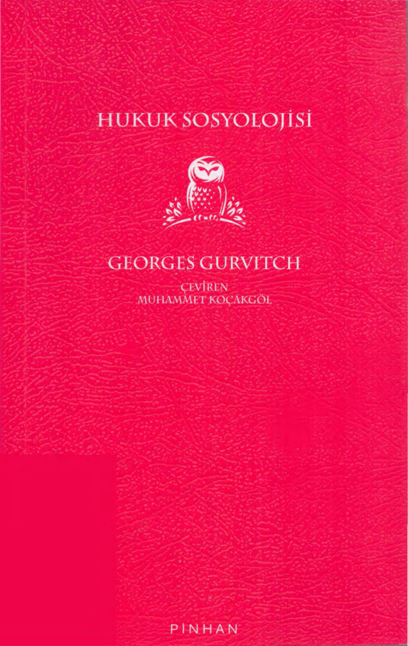 Hukuk Sosyolojisi PDF – Georges Gurvitch