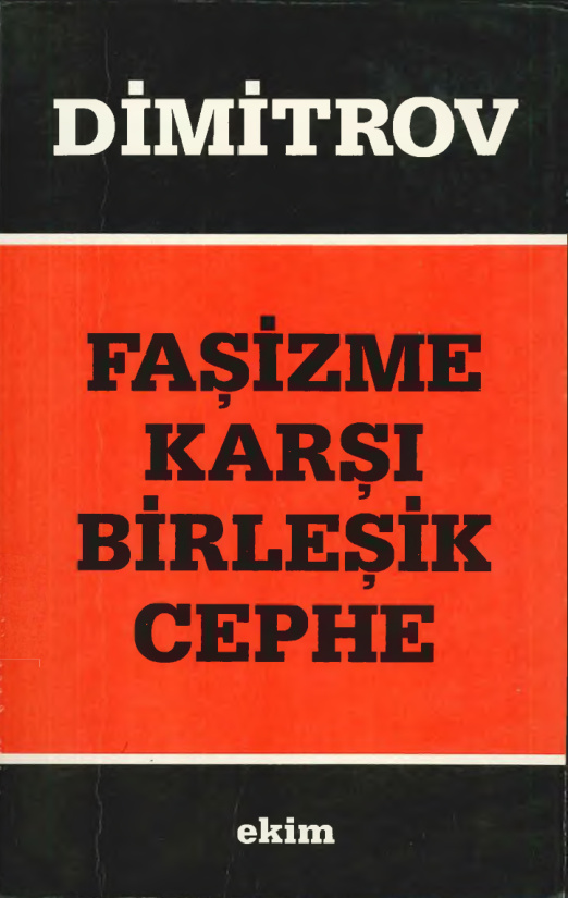 Faşizme Karşı Birleşik Cephe PDF – Georgi Dimitrov