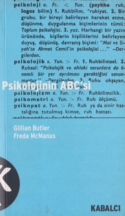 Psikolojinin ABC’si PDF – Gillian Butler, Freda McManus