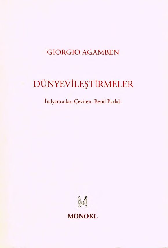 Dünyevileştirmeler PDF – Giorgio Agamben