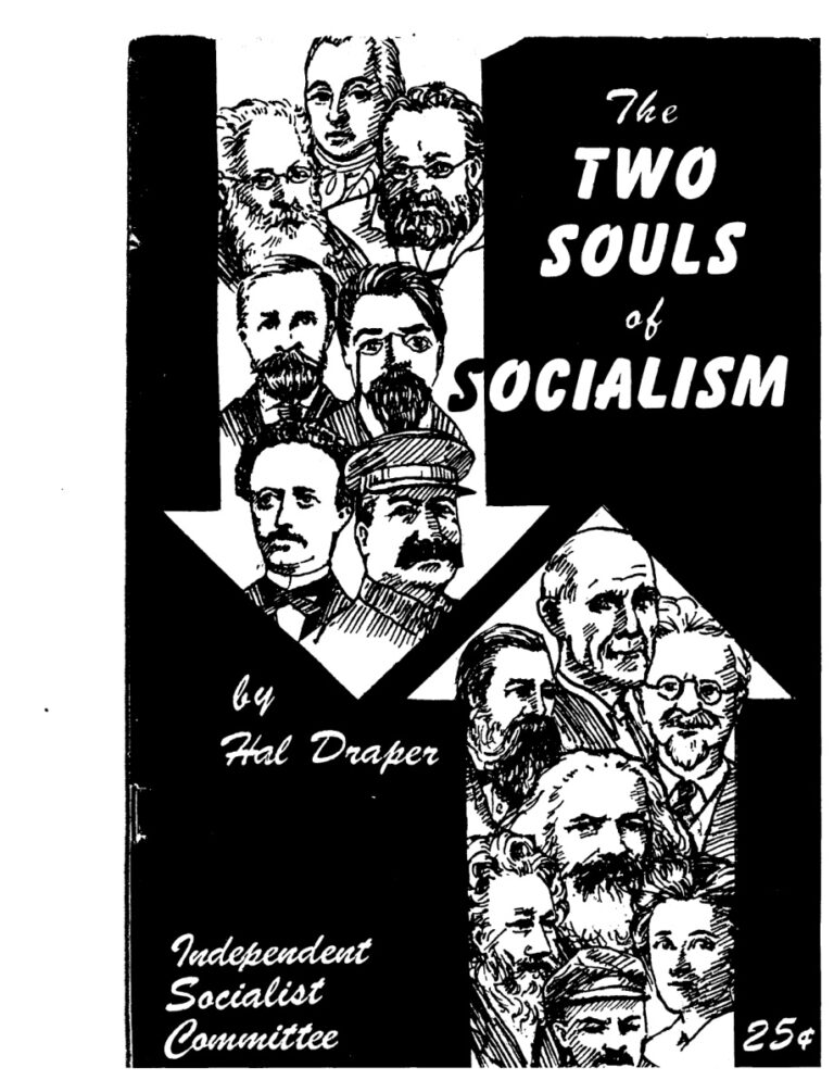 The Two Souls of Socialism PDF - Hal Draper 1 Hal Draper The Two Souls of Socialism Kitap Kapağı