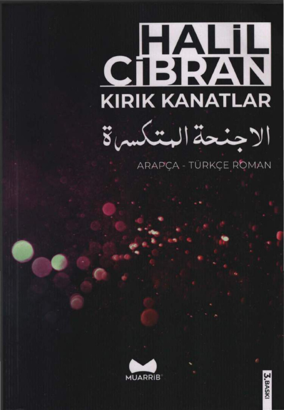 Halil Cibran Kırık Kanatlar Arapça Türkçe Edebiyat Serisi Muarrib Yayınları Kitap Kapağı