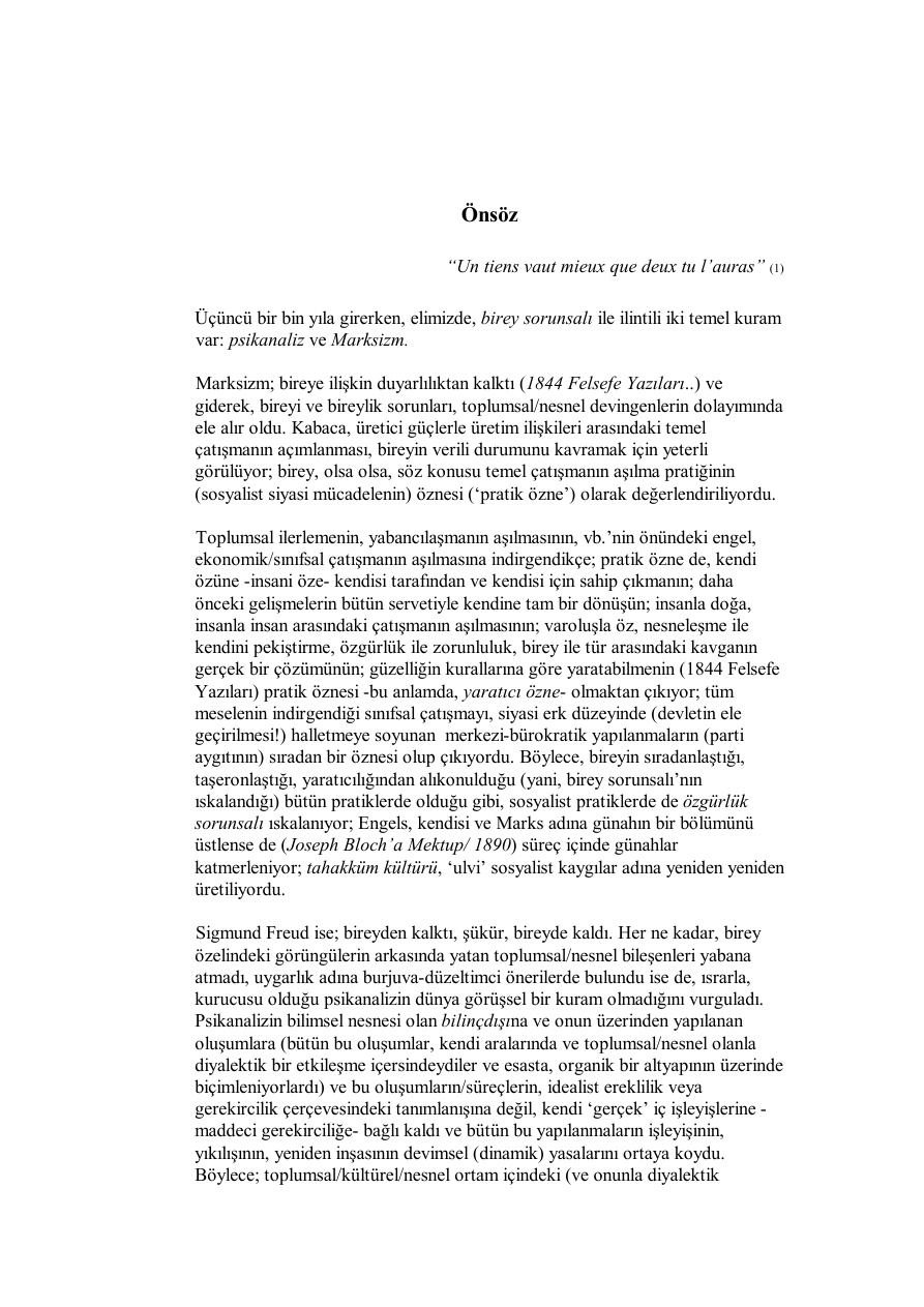 Birey Sorunsalı PDF – Haluk Sunat