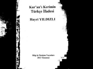 Kurani Kerimin Türkçe İfadesi PDF – Hayri Yıldızlı