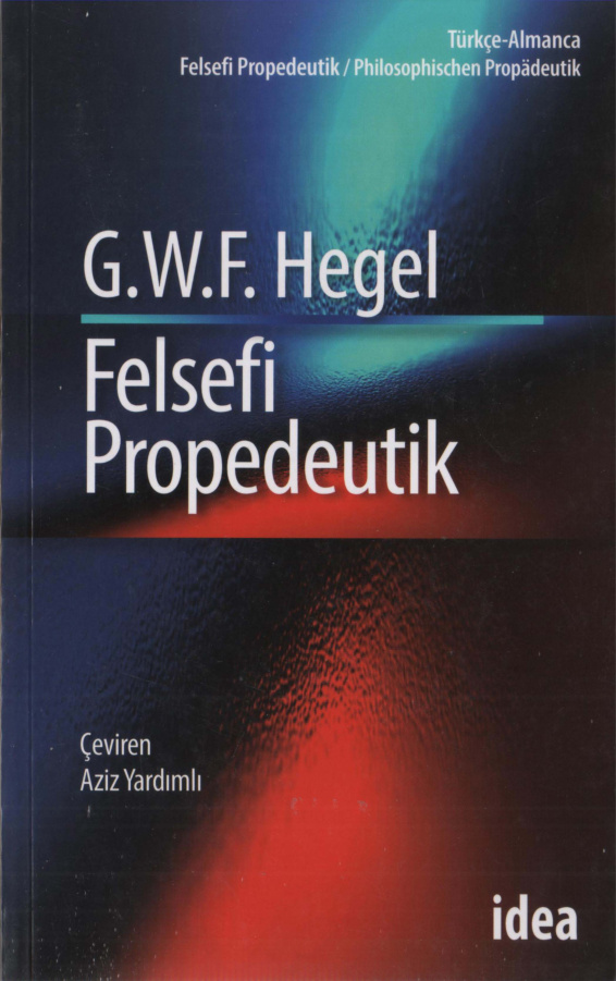 Felsefi Propedeutik PDF – Hegel