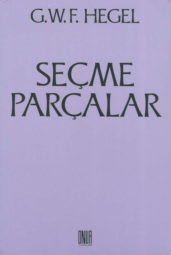 Seçme Parçalar PDF – Hegel