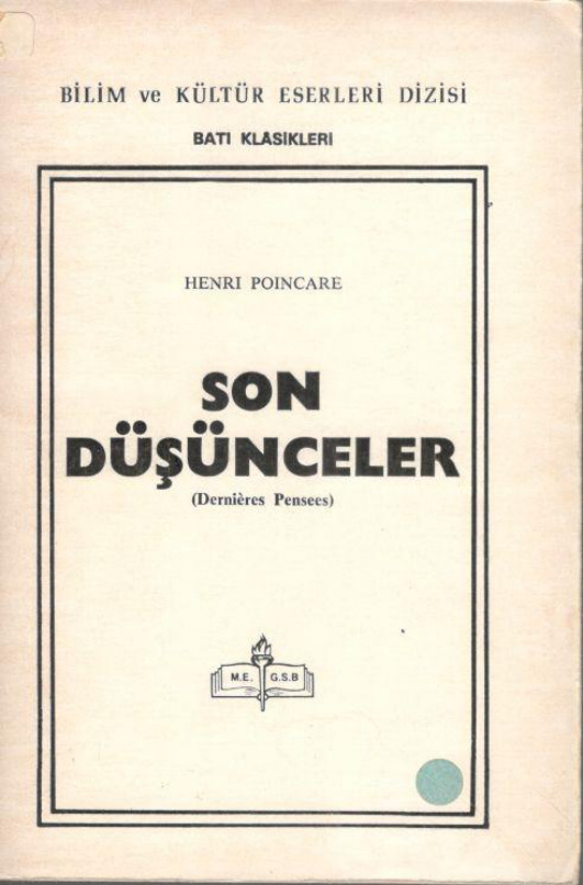 Son Düşünceler PDF – Henri Poincaré