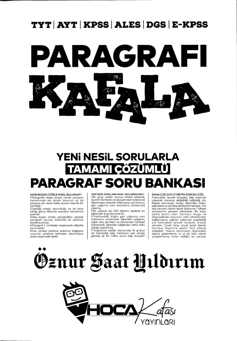 Türkçe Paragrafı Kafala PDF İndir – Öznur Saat Yıldırım