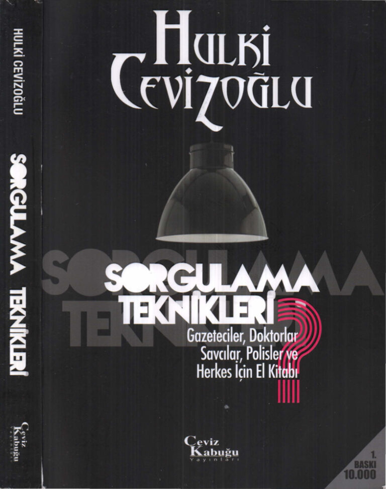 Hulki Cevizoğlu Sorgulama Teknikleri Ceviz Kabuğu Yayınları Kitap Kapağı