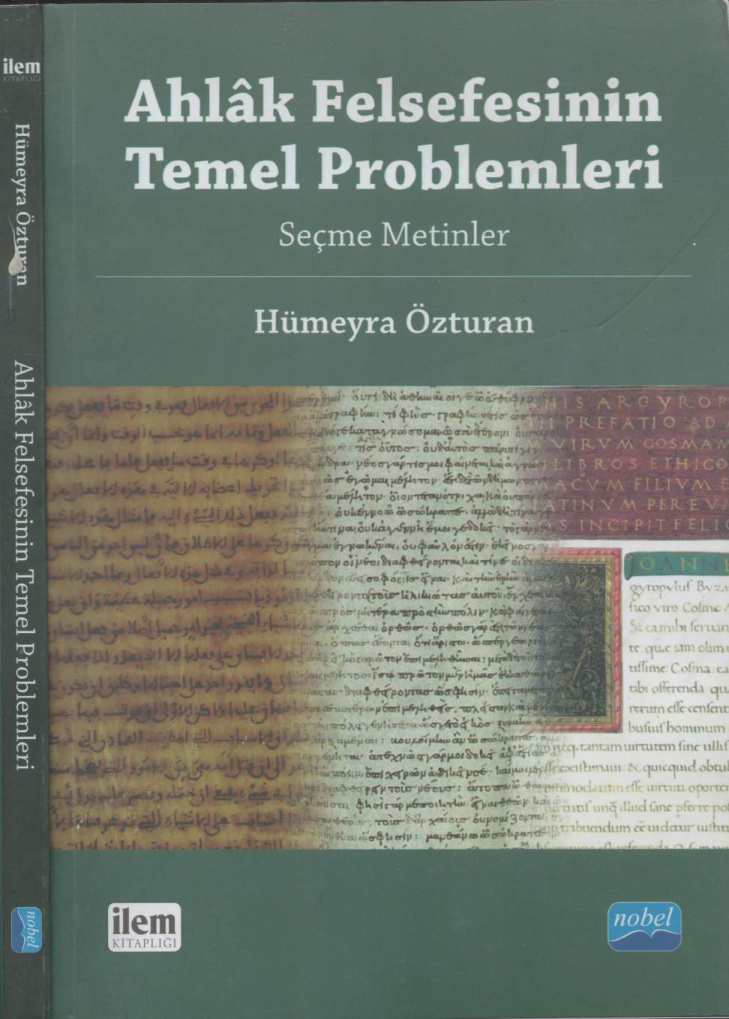 Ahlak Felsefesinin Temel Problemleri PDF – Hümeyra Özturan