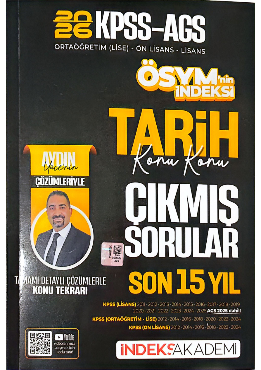 Tarih Çıkmış Sorular Son 15 Yıl PDF İndir – Aydın Yüce