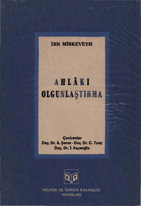 Ahlaki Olgunlaştırma PDF İndir – İbn Miskeveyh